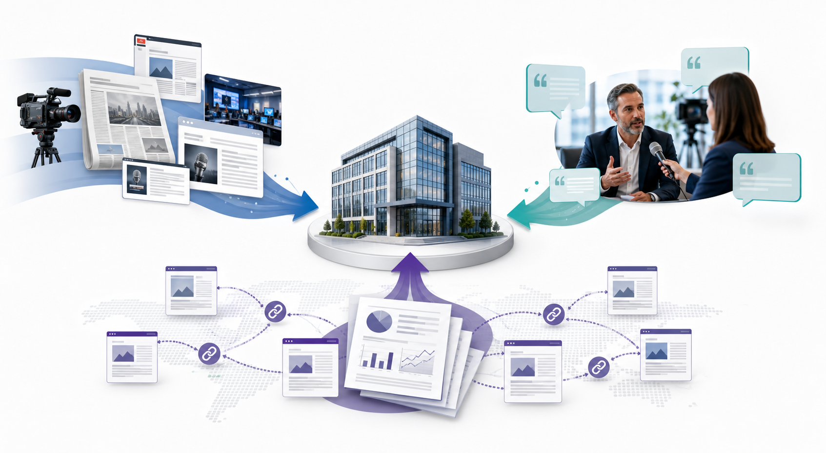 Three Pillars of B2B PR Converging at Company