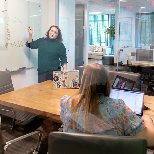 Lauren Whiteboarding about Search