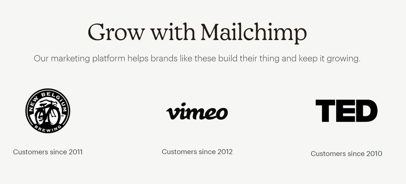 Mailchimp Client Logos